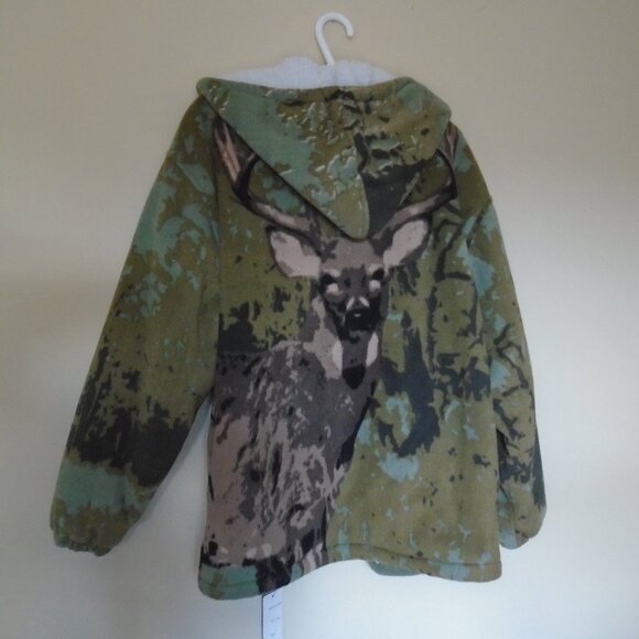 CANADIAN LOOKS WOMENS WINTER JACKET SIZE MEDIUM WITH DEER PRINT FRONT AND BACK - Picture 2 of 4